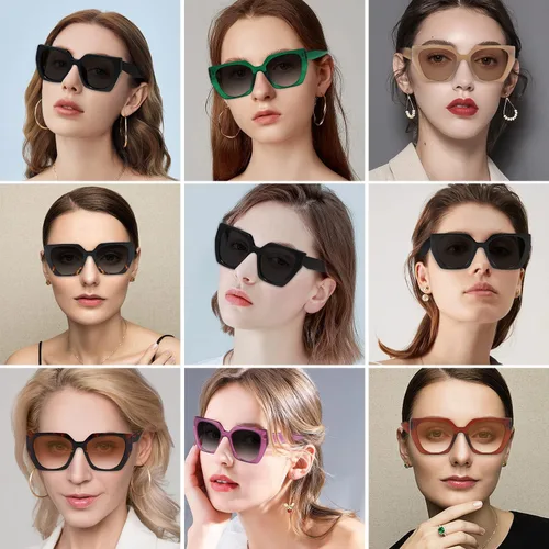 Miniatura 2 de Gafas de sol retro para mujer y hombre, cuadradas, modernas, modernas, modernas, con protección UV, parasol