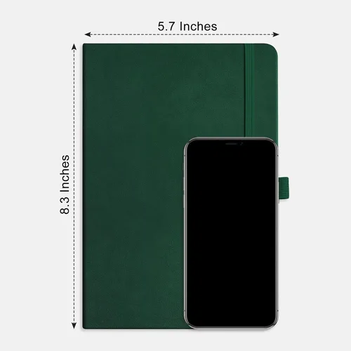Miniatura 8 de RETTACY Cuaderno de diario punteado, paquete de 2, 160 páginas numeradas por paquete, tamaño mediano A5 (5.7 x 8.3 pulgadas), papel grueso de 120