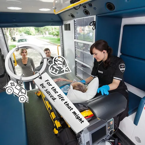 Miniatura 6 de Picalela EMT Gift EMT Llavero EMT Regalo de Graduación de Emergencia Médica Técnico Regalo Paramédico Regalo Ambulancia Joyería Para La Vida Que