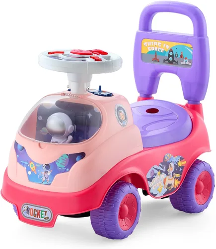 Miniatura 11 de VEVOR Coche de Paseo Infantil, Coche de Empuje para Niños de 19 a 36 Meses, Buggy con Barreras de Protección, Asa y Almacenamiento Bajo el Asiento