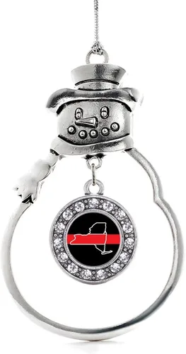 Miniatura 118 de Inspired Silver - Roller Queen - Adorno de Navidad plateado - Adorno circular para árbol de Navidad con circonita cúbica - Decoración colgante