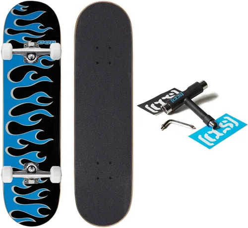 Miniatura 10 de [CCS] Patineta completa Madera de arce Grado profesional Totalmente montado con herramienta de patinaje y calcomanías Adultos, niños