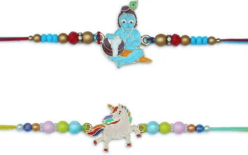 Rakhi para hermano Juego de 2 Rakhi Tarjeta de felicitación Raksha Bandhan Roli Chawal Tika - Raksha bandhan Bro Rakhi para hermano diseñador