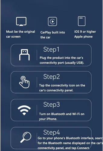Miniatura 7 de Car Wireless CarPlay Adapter for BMW X6 2017 2018 2019 2020 2021 2022 2023 2024 2-in-1 Support Apple CarPlay and Android Auto Mini USB Design Fast