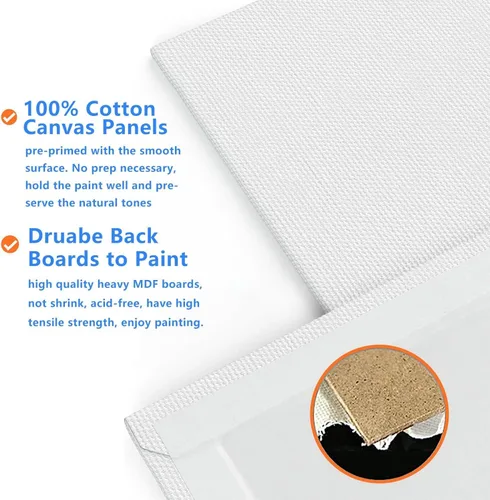 Miniatura 4 de Paquete de 10 tableros de lienzo predibujados para pintar para adultos, para recuerdos de fiesta de pintura, recuerdo de principiantes, pintura por