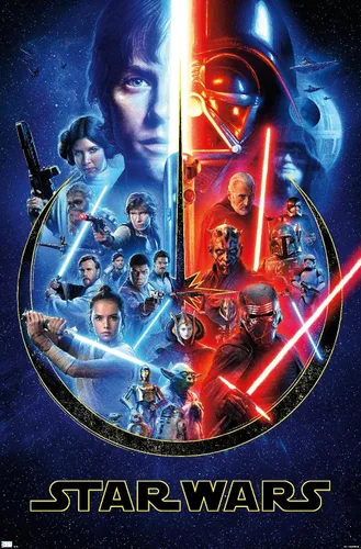 Miniatura 8 de Trends International Star Wars - Póster de pared Skywalker Saga, 14.725 x 22.375 pulgadas, versión enmarcada de madera de granero