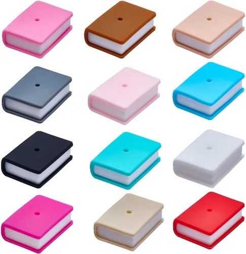 12 cuentas focales de silicona 3D para bolígrafos, cuentas de silicona a granel coloridas para hacer llaveros, manualidades, manualidades, joyería