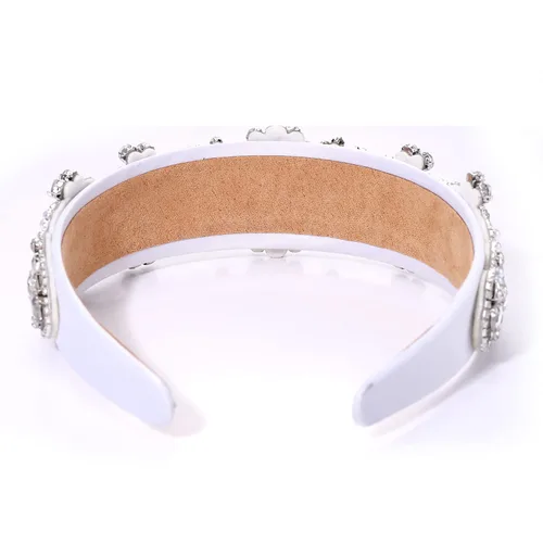 Miniatura 4 de Diademas para el cabello con cuentas de perlas adornadas con diamantes de imitación de cristal para mujeres y niñas, accesorios de aro barrocos