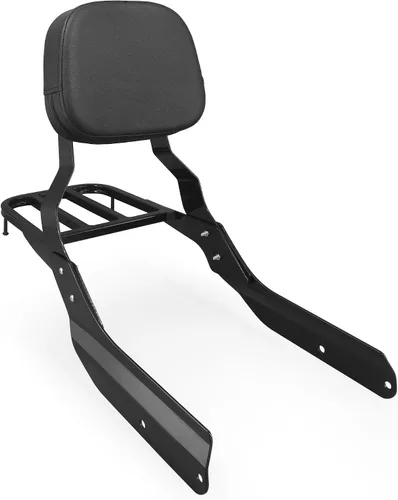 Miniatura 7 de Respaldo de barra de pasajero con portaequipajes para Honda VTX 1300 1800 N/R/S modelos 2002-2008 acabado cromado