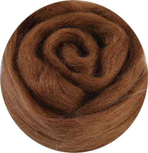 Miniatura 7 de 24 tipos de lana rosa, 4.23 oz (120 g), adecuado para fieltro húmedo y fieltro de aguja de telas hiladas de lana. Un paquete de prueba está Tonos
