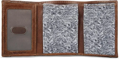 Miniatura 5 de Eddie Bauer Men's Fabric Trifold Wallet Money Clip RFID Protection ID Window Genuine Leather EDC