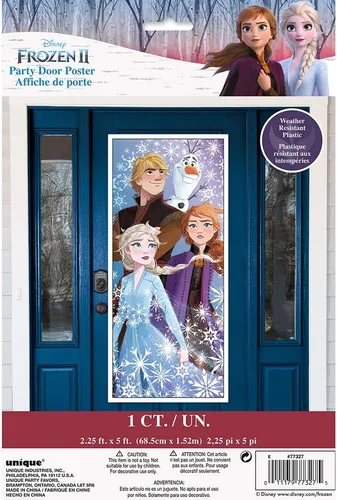 Miniatura 2 de Disney Frozen 2 - Póster de puerta encantadora, 27 x 60 pulgadas (1 unidad), accesorio de fiesta encantador para momentos mágicos y memorables