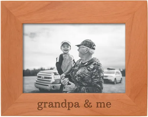 Miniatura 30 de Personalized Gifts Grandpa Gift Grandpa and Me Grandchild - Marco de fotos de madera natural grabado de 4 x 6 pulgadas, diseño de paisaje