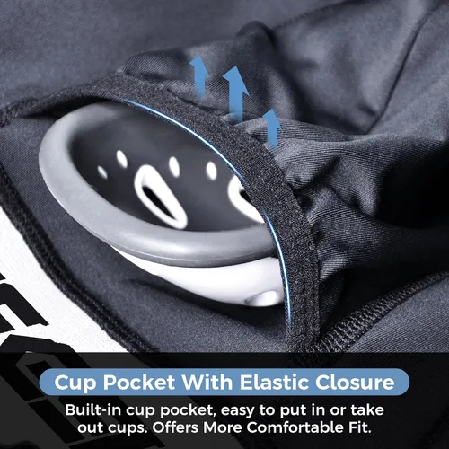 Miniatura 4 de Pantalones cortos de compresión de fútbol de béisbol para hombre con correas de copa protectora atlética deslizante ropa interior lacrosse cricket