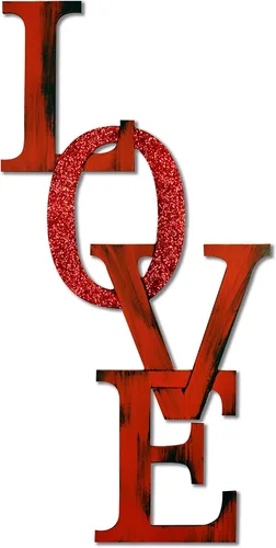 Miniatura 8 de Letter2Word Decoración de pared - Chained Love - Arte de pared con palabras originales, bronce y bronce