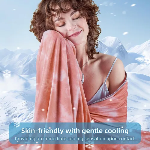 Miniatura 7 de inhand Manta refrescante (50 x 60 pulgadas), mantas refrescantes para personas que duermen con calor, absorbe el calor para mantener a los adultos