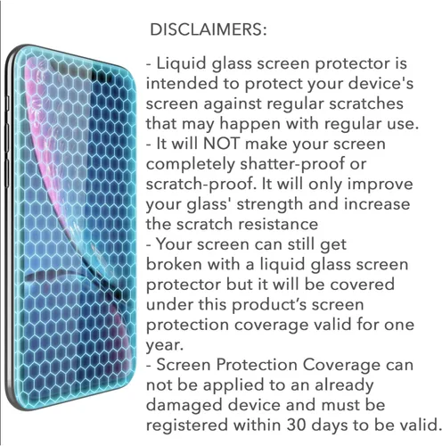 Miniatura 6 de LUVVITT Protector de pantalla de vidrio líquido con protección de pantalla de $250 - Revestimiento resistente a los arañazos para todos