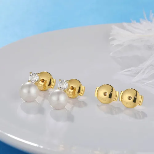 Miniatura 7 de Respaldos de Aretes con Cierre de Seguridad Chapados en Oro de 18K para Pendientes de Botón, Respaldos de Aretes Seguros Hipoalergénicos de Repuesto