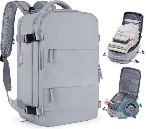 Miniatura 56 de coofay Mochila de viaje, para laptop, unisex, aprobada para aviones, bolsa de mano, equipaje, para artículos personales, para debajo del asiento