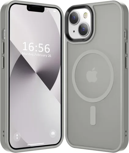 Miniatura 53 de Fuerte magnético para iPhone 11, compatible con Magsafe, [resistente a caídas de 13 pies] Funda trasera translúcida mate con sensación de piel