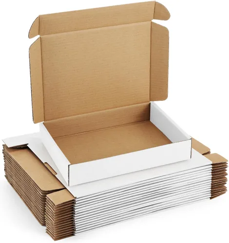 Miniatura 15 de Cajas de Envío de 12x9x3 Pulgadas: Paquete de 22 Cajas de Cartón para Embalaje, Cajas de Envío Blancas para Embalaje de Pequeñas Empresas, Cajas