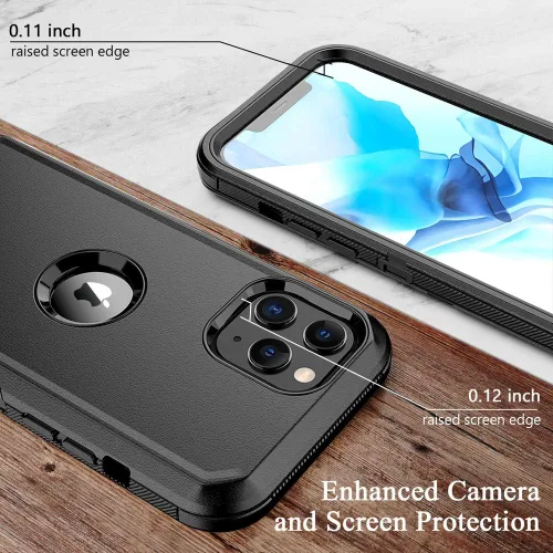 Miniatura 3 de Funda de teléfono para iPhone 12 Pro Max, resistente, resistente a prueba de golpes, funda protectora con clip para cinturón para Apple iPhone 12