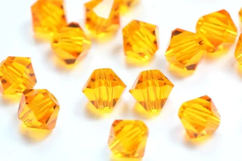 Miniatura 28 de 100 piezas auténticas Preciosa de 3 mm (0,12 pulgadas) cuentas sueltas de cristal bicono facetado pequeño amatista púrpura compatibles con cristales