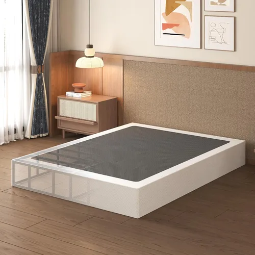 Miniatura 16 de Lutown-Teen Somier de 3 pulgadas de perfil bajo para cama Queen, somier metálico resistente para base de cama Queen con cubierta de tela, base de 3