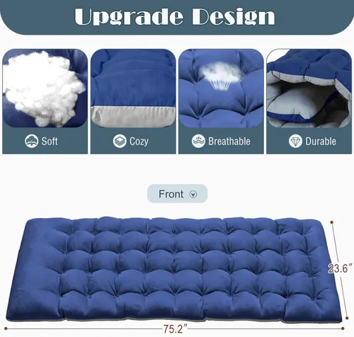 Miniatura 3 de NAIZEA Sillas plegables portátiles, cuna reclinable, perfectas para piscina, playa, patio, camping