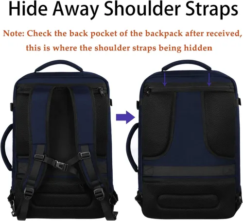 Miniatura 22 de MATEIN - Mochila de viaje extragrande de 10.56 galones, mochila de viaje ampliable apta para aerolíneas, para viajeros de fin de semana, hombres