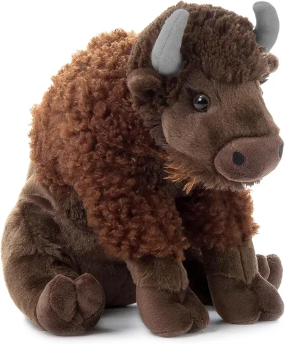The Petting Zoo - Peluche de bisonte, regalos para niños, animales del zoológico salvaje, colección Wild Onez, juguete de peluche de bisonte sentado