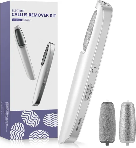 LINKEVAP - Removedor de callos eléctrico para pies, kit profesional de pedicura, limpiador de pies para piel seca, muerta, agrietada y dura, kit de