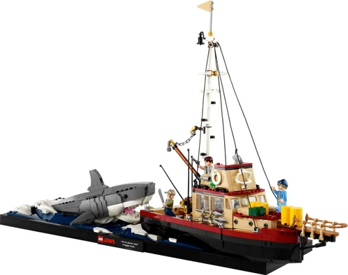 Miniatura 4 de LEGO Ideas Jaws Set – Kit de diorama para fanáticos de la película clásica – Juguete de tiburón – Regalo de recuerdos de película para adultos