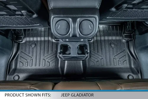 Miniatura 4 de SMARTLINER Juego de tapetes de piso de ajuste personalizado de 2 filas compatibles con Jeep Gladiator 2020-2025