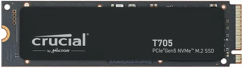 Crucial T705 PCIe Gen5 NVMe SSD de 1 TB, hasta 13,600 MB/s, TLC NAND, compatible con Intel y Ryzen, para juegos intensivos y almacenamiento de alta