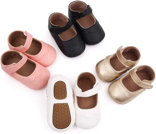 Miniatura 6 de Enteer Zapatos de cuero retro con botones Mary Jane para niña