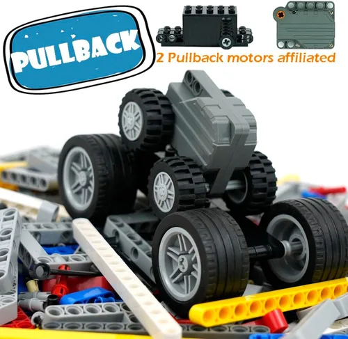 Miniatura 7 de 544 PIEZAS Conjuntos de Piezas Técnicas, Kit de Motor de Arrastre, Vigas, Brazo de Elevación, Marco de Repuesto Extra, Neumáticos de Coche, Ruedas