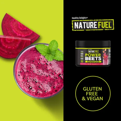 Miniatura 4 de Healthy Delights Nature Fuel Power Beets, jugo de remolacha vegano en polvo, polvo de remolacha para la presión arterial alta, 0 g de azúcar