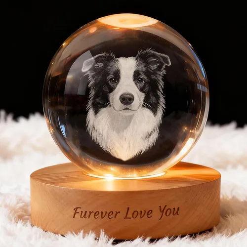 Miniatura 9 de Lámpara de bola de fotos de cristal 3D personalizada, regalo conmemorativo personalizado para recuerdo de Navidad, globo de cristal grabado