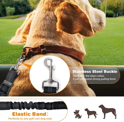 Miniatura 4 de Correa de asiento para perro para carrito de golf, cinturón de arnés de asiento para perro, evita que los perros salten accidentes de carrito