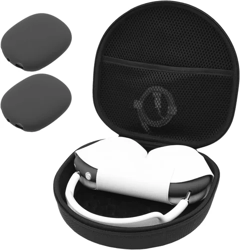 Miniatura 17 de ProCase Estuche Rígido para AirPods Max, Estuche de Viaje Portátil para Auriculares con Cubierta de Silicona para Almohadillas y Bolsillo de Malla