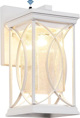 Miniatura 8 de Luz de Aplique Exterior Blanca de Anochecer a Amanecer, Accesorios de Iluminación Exterior, Montaje en Pared, Luz de Porche, Luz de Pared Exterior