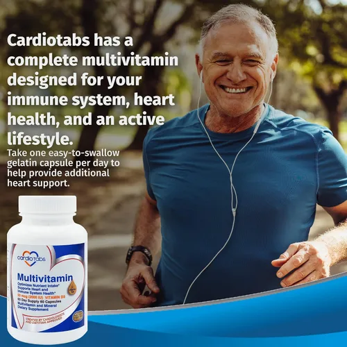 Miniatura 7 de Multivitamínico - Suplementos para el corazón y la inmunidad para hombres y mujeres, multivitamínico para hombres y mujeres, con minerales complejo