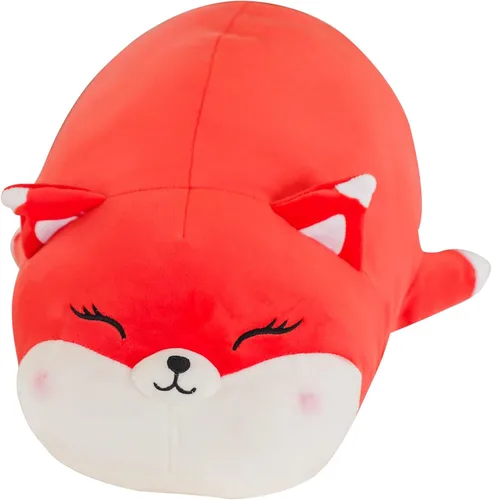 Miniatura 3 de FFxiong Peluche de zorro de 22 pulgadas, almohada grande y suave para el cuerpo, juguete de peluche Kawaii para niñas, regalos para niños, niñas