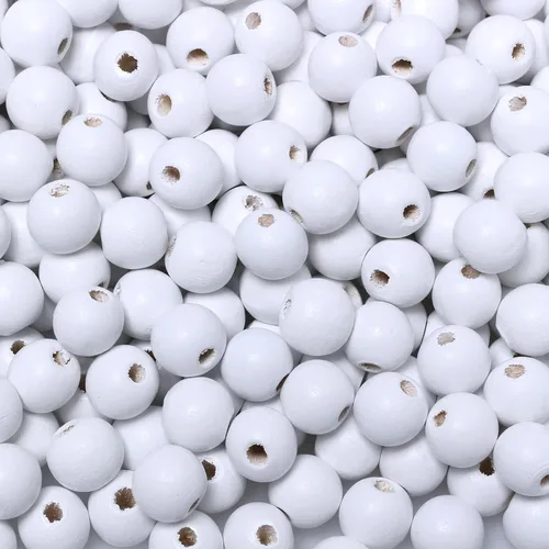 Miniatura 48 de 1000 cuentas de madera negras de 0.236 pulgadas a granel, cuentas espaciadoras sueltas de madera para manualidades hechas a mano, agujero de 0.079