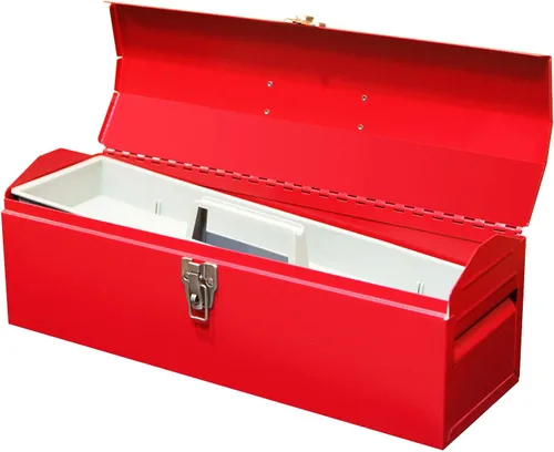 Miniatura 3 de BIG RED TB101 Torin Caja de herramientas portátil de acero estilo techo de cadera de 19 pulgadas con cierre de pestillo de metal y bandeja