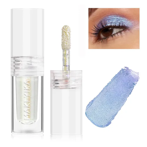 Miniatura 9 de Maki Yika Sombra de ojos líquida con brillo Ojos de camaleón metálicos Sombra de ojos multicolor cambiante de larga duración Sombra de ojos Aurora