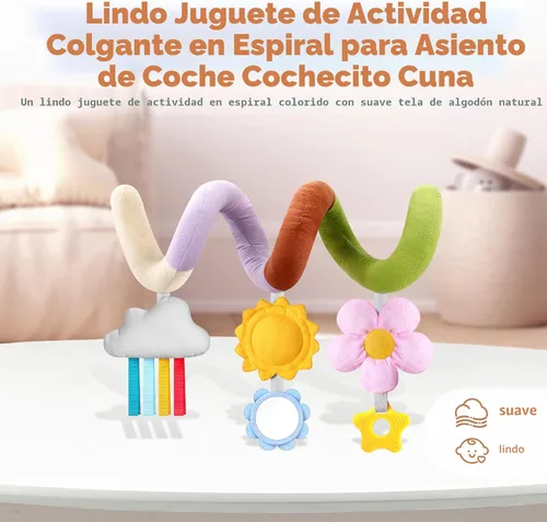 Miniatura 2 de Stuffed Juguetes en espiral para asiento de automóvil para bebé, los mejores regalos para recién nacidos, artículos esenciales suaves para bebés