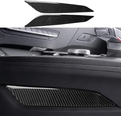 Miniatura 21 de Blazeray Accesorios interiores de fibra de carbono, cubierta decorativa, ajuste adhesivo para Audi A4 B9 2017-2019 (cubierta de perilla central)