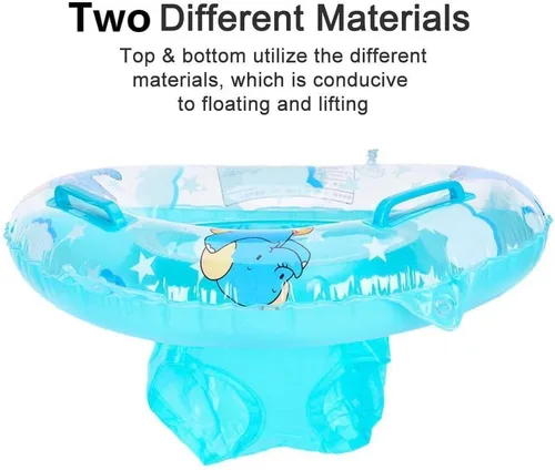 Miniatura 5 de Sealive Flotador de piscina infantil, anillo de natación para bebé con asiento para niños pequeños barco y doble asa, primeros flotadores de piscina